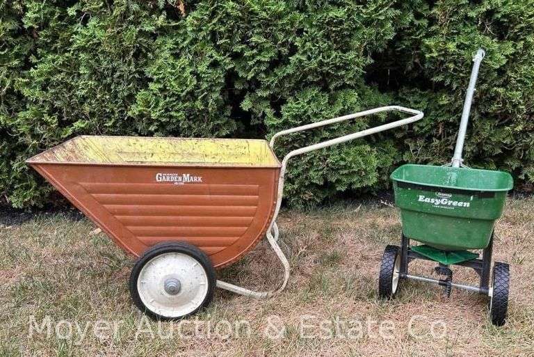 Scotts Garden Spreader and Metal Garden Cart image