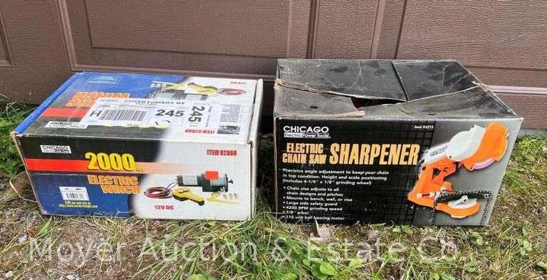 Chicago Electric 2000lbs Winch and Chainsaw Sharpener image