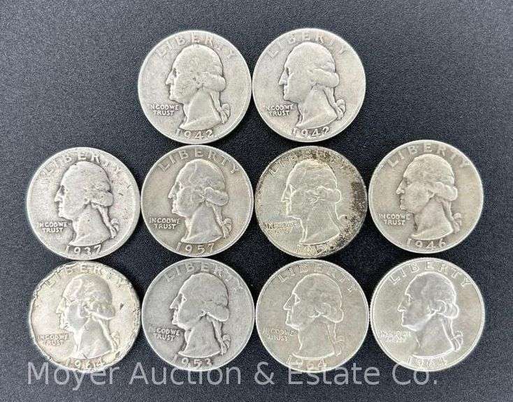 (10) Washington Silver Quarters image