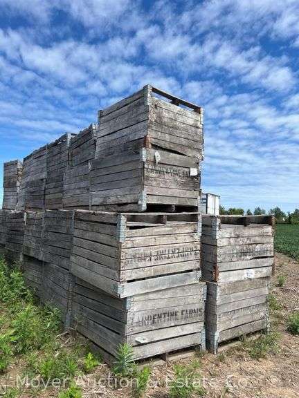 (60) Wood Pallet Crates, See Pictures for Condition, Approx. 43"x47"x31"h image