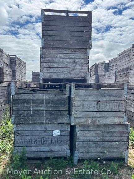 (60) Wood Pallet Crates, See Pictures for Condition, Approx. 43"x47"x31"h image