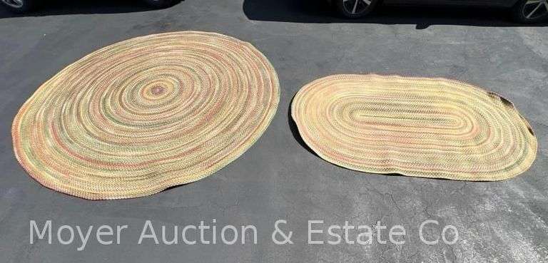 (2) Braided Rugs, 95” and 115”w image