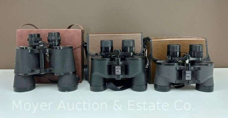 (3) Pairs of Bushnell Binoculars with Cases image