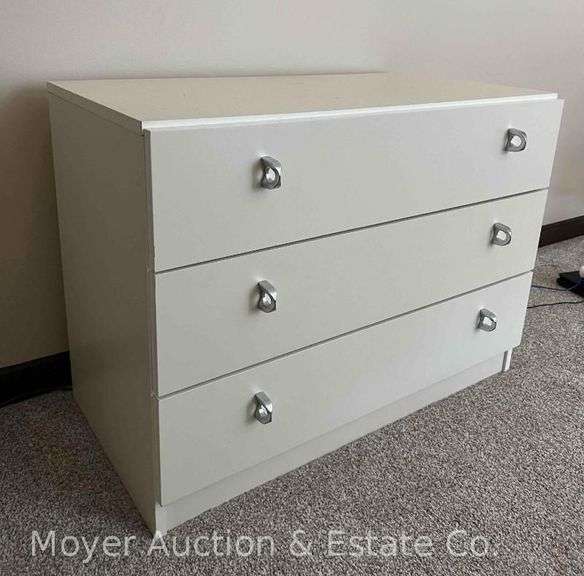 Small 3 Drawer Chest of Drawers, Photo-finish Frame, Metal Drawers, 31"x16"x23"h image