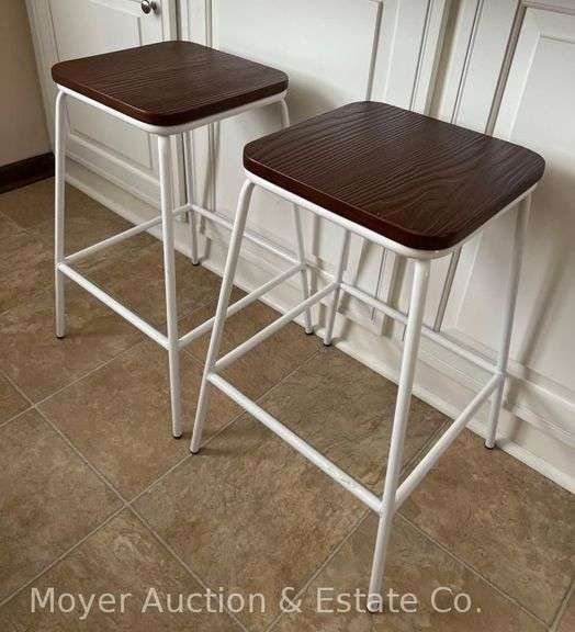 (2) Barstools, Metal Base, 24" Seat Height image