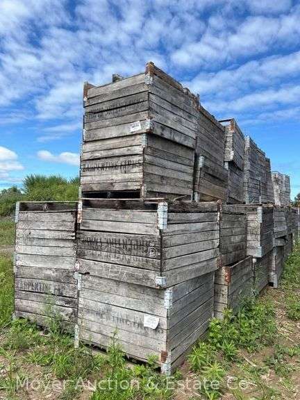 (60) Wood Pallet Crates, See Pictures for Condition, Approx. 43"x47"x31"h image