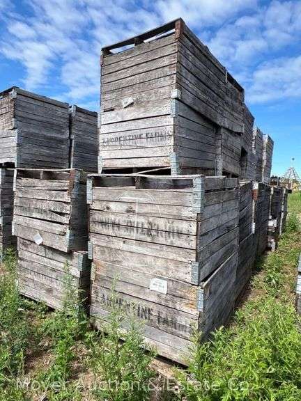 (60) Wood Pallet Crates, See Pictures for Condition, Approx. 43"x47"x31"h image