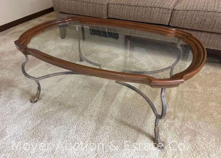 Glass Top Coffee Table, 42"x26" Tabletop image