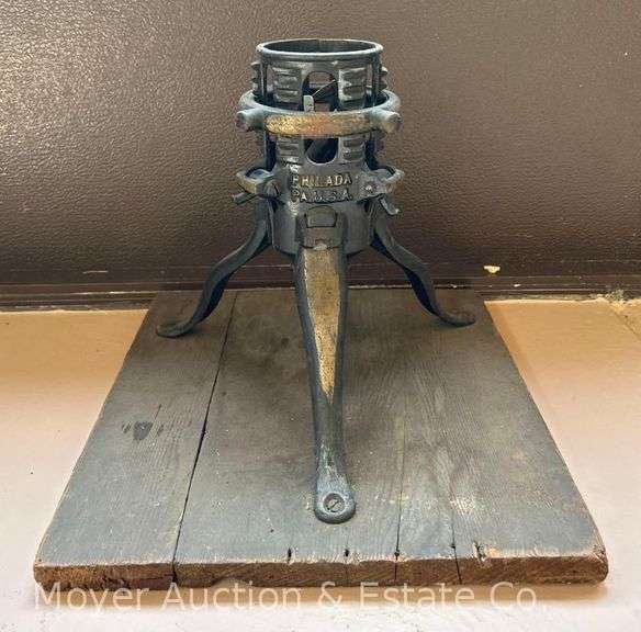 Antique North Bros. Mfg. Cast Iron Christmas Tree Stand image