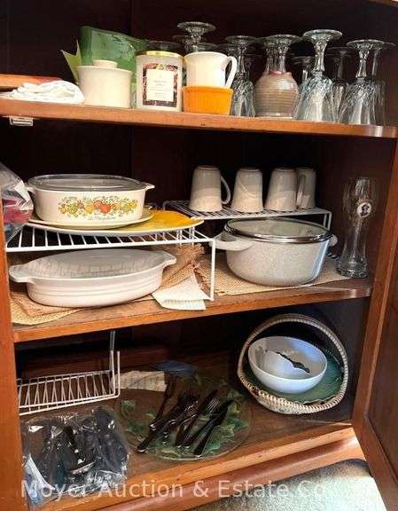 Group of Entertaining, Stemware, Flatware, Cooking Dishes, Etc. image