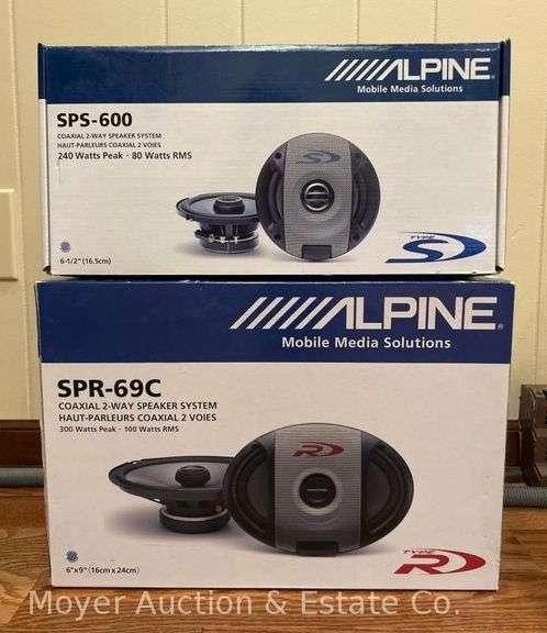 New Alpine Speakers, Model SPS-600 and SPR-69C image