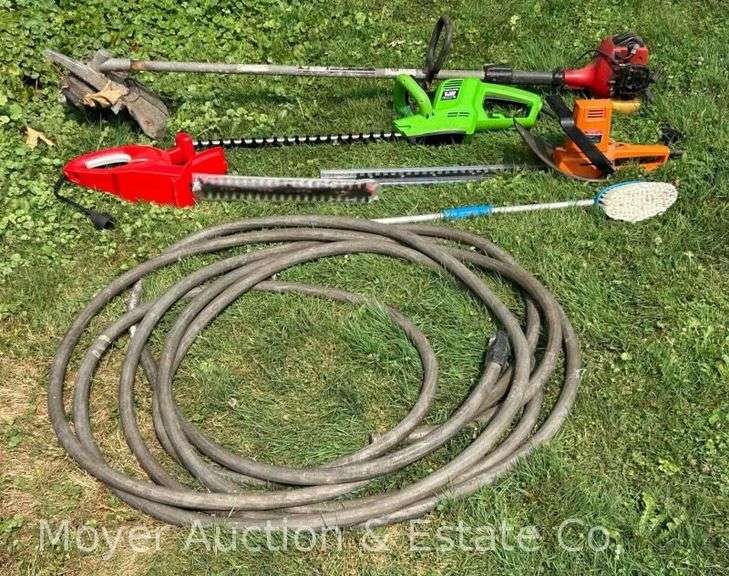 Weed Whacker, Hedge Trimmers, and Hose image