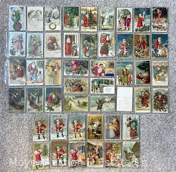 Group of 90 Vintage Christmas Postcards image
