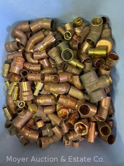 Group of Copper and Brass Plumbing Fittings image