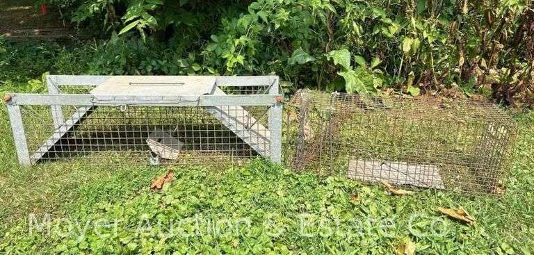 (2) Animal Traps, Large Havahart and Other, 27"-36"w image