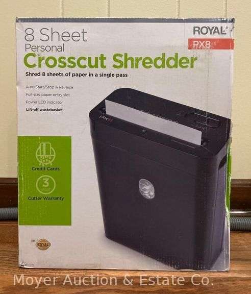 New 8 Sheet Crosscut Paper Shredder image