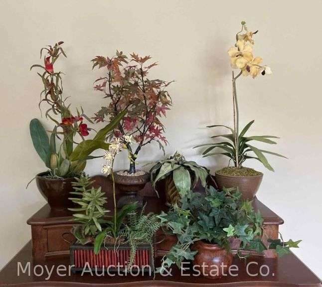 Group of Faux Potted Plants, 9"-27"h image
