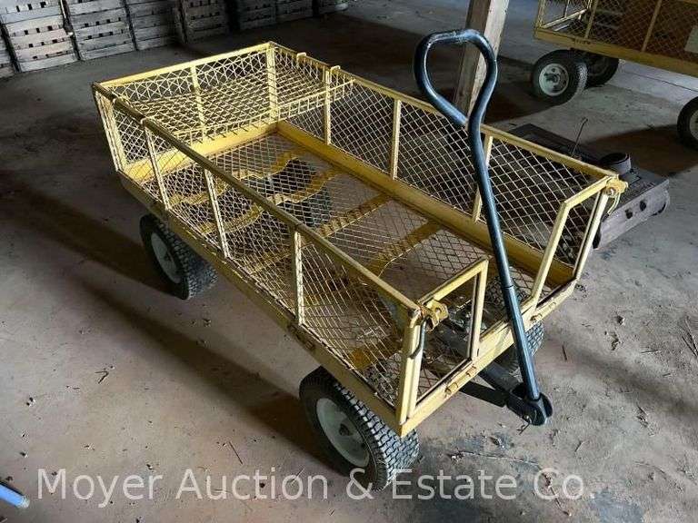 Garden Wagon, Metal with Drop-down Sides image