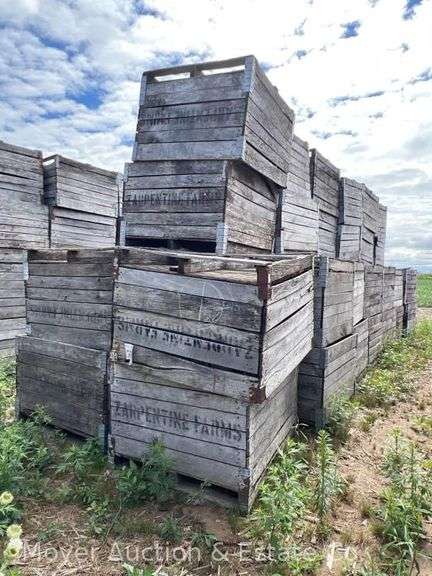 (60) Wood Pallet Crates, See Pictures for Condition, Approx. 43"x47"x31"h image