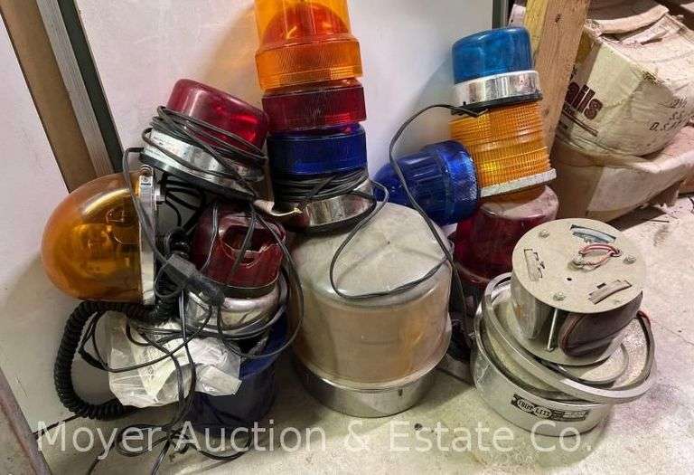 Group of Vintage Amber and Emergency Vehicle Lights image