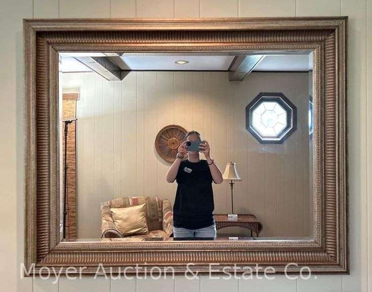 Framed Wall Mirror, 39"x49" image