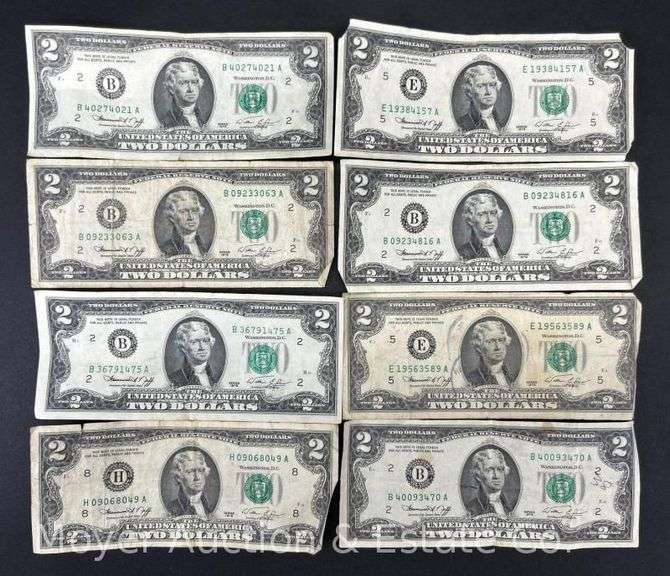 (8) $2 Bills image