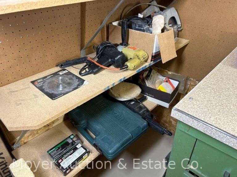 Group of Power Tools, Nailer, Circular Saw, Sander, Drill Gun Etc. image