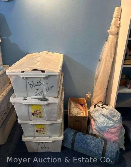 Group of Sewing Supplies, Fabric, Thread, Etc. image