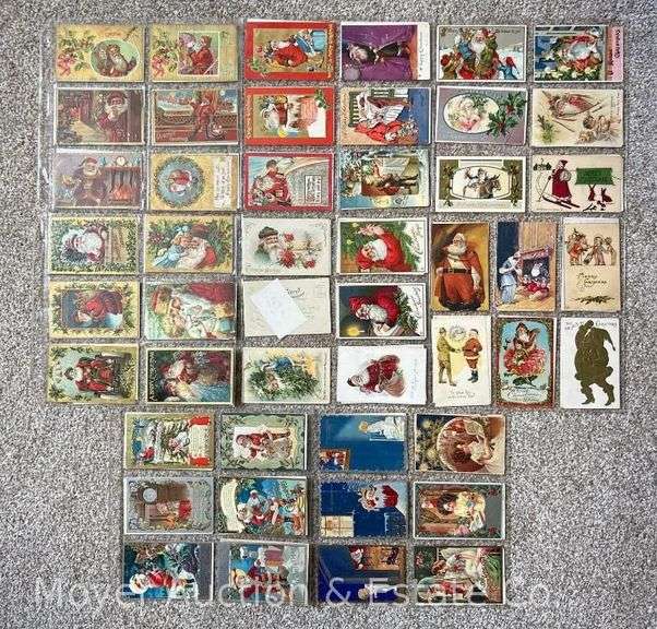 Group of 90 Vintage Christmas Postcards image