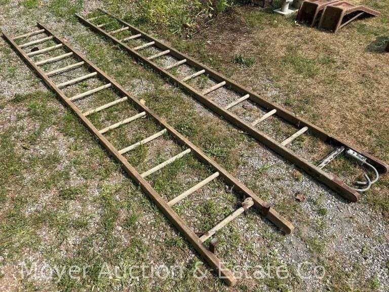 Wood Roof Ladder and Other Ladder, 14' Long image