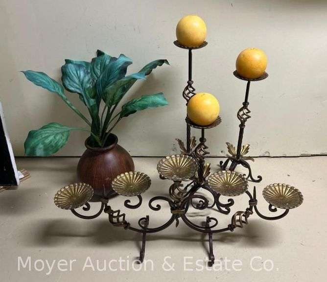 Centerpiece Candelabra, Candlesticks, and Faux Plant image