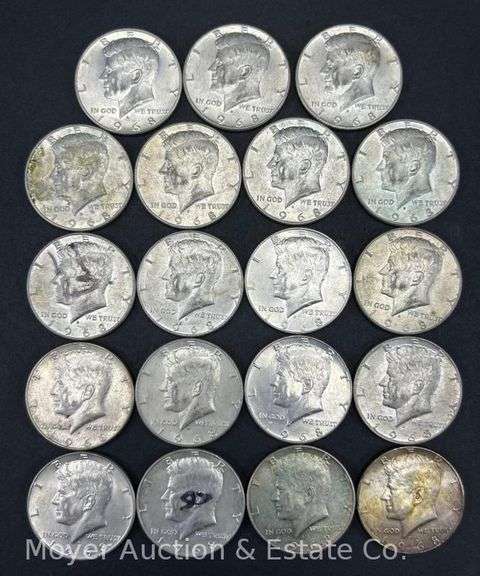 (19) 1968 Kennedy Half Dollars image