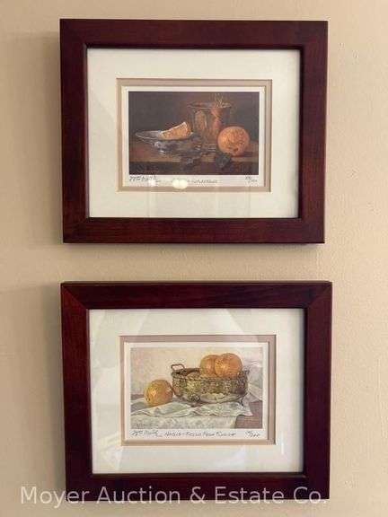 Group of Framed Prints, Fruit and Others, 10"x12" to 14"x17" image