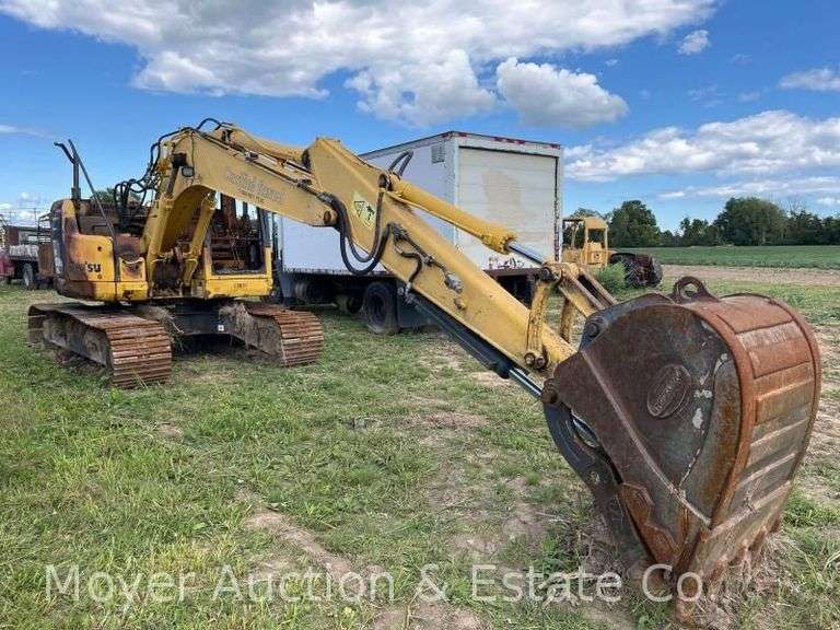 Komatsu PC138US Excavator, Successful Engine Fire, Includes 30" Bucket and Hydraulic Thumb image