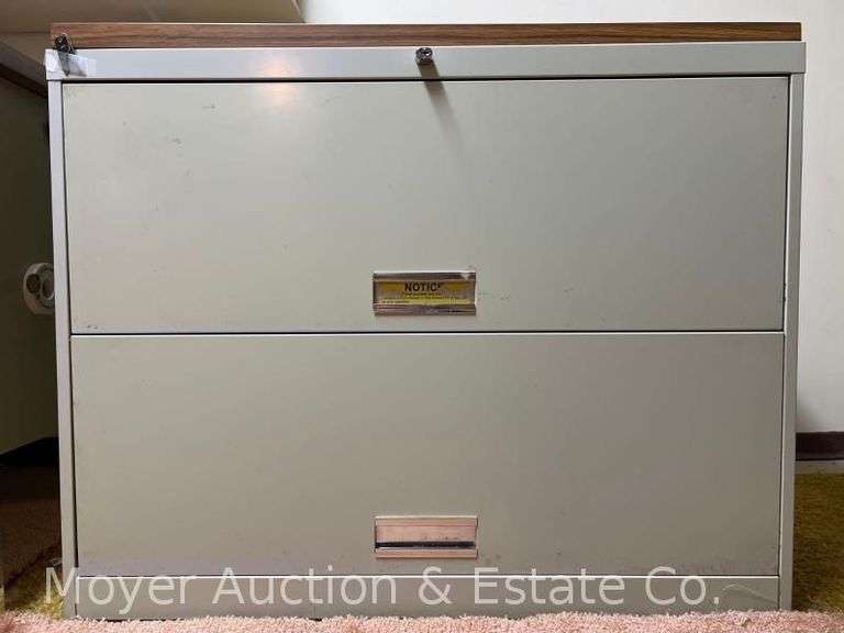 (2) Drawer Metal Lateral Filing Cabinet, 38"x18"x29"h image