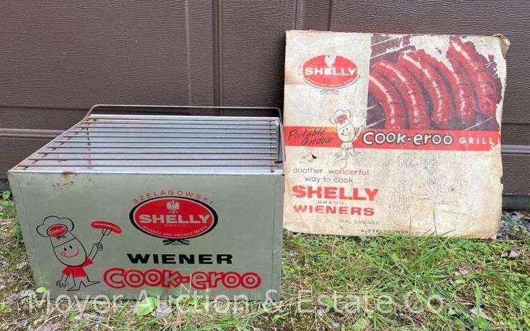 Vintage Shelly Wiener Cook-eroo Portable Hot Dog Stove, with Original Box image