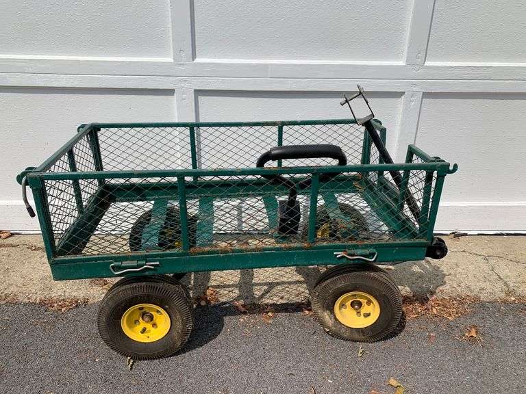 Garden Wagon, fold-down sides, with hitch & handle image