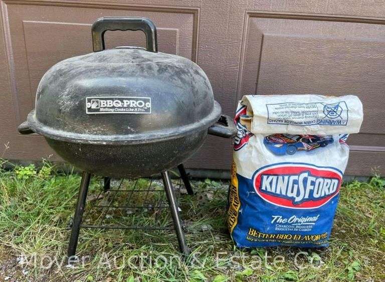 BBQ Pro Tabletop Charcoal Grill with Partial Bag of Charcoal image