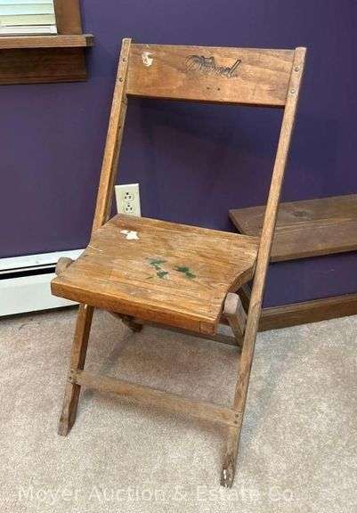 Alden Hook and Ladder Co. Wood Folding Chair image