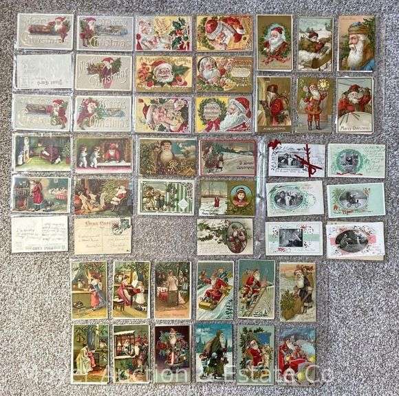 Group of 85 Vintage Christmas Postcards image