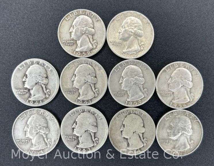 (10) Washington Silver Quarters image