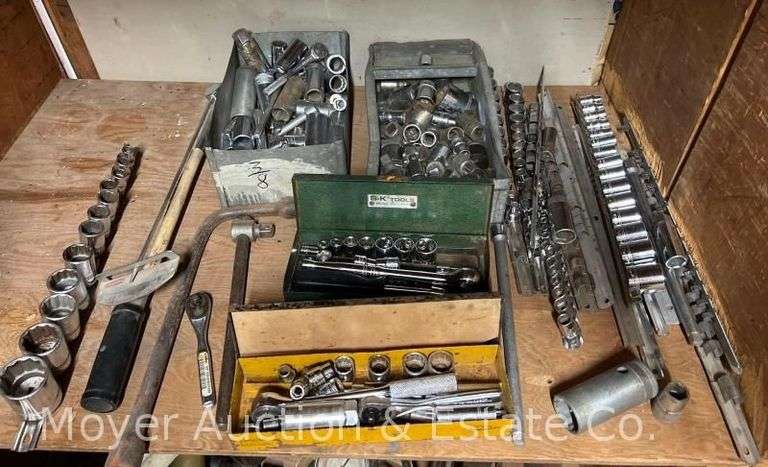 Group of Asst. Wrenches, Extensions, Sockets, Etc. image