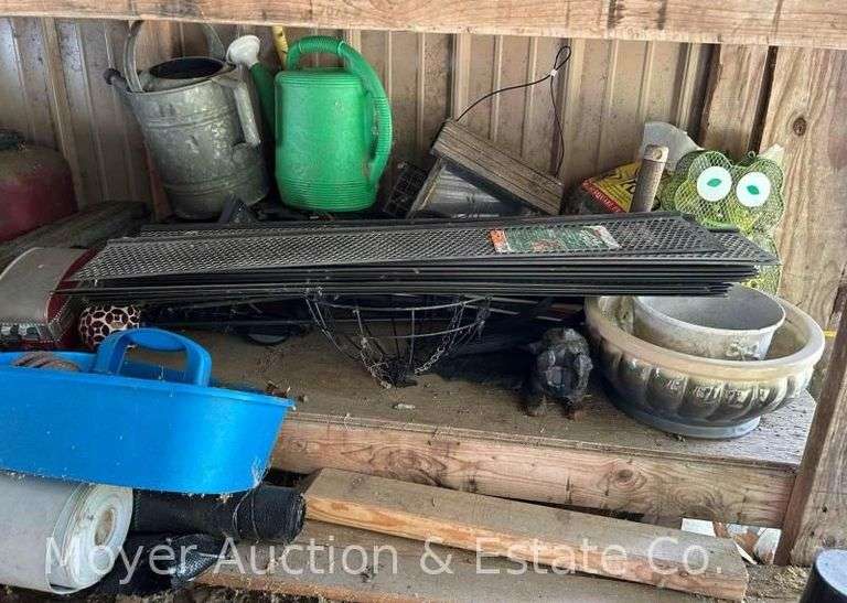 Contents of Shed Shelves, Gardening, PVC Fittings, Bricks, Etc. image