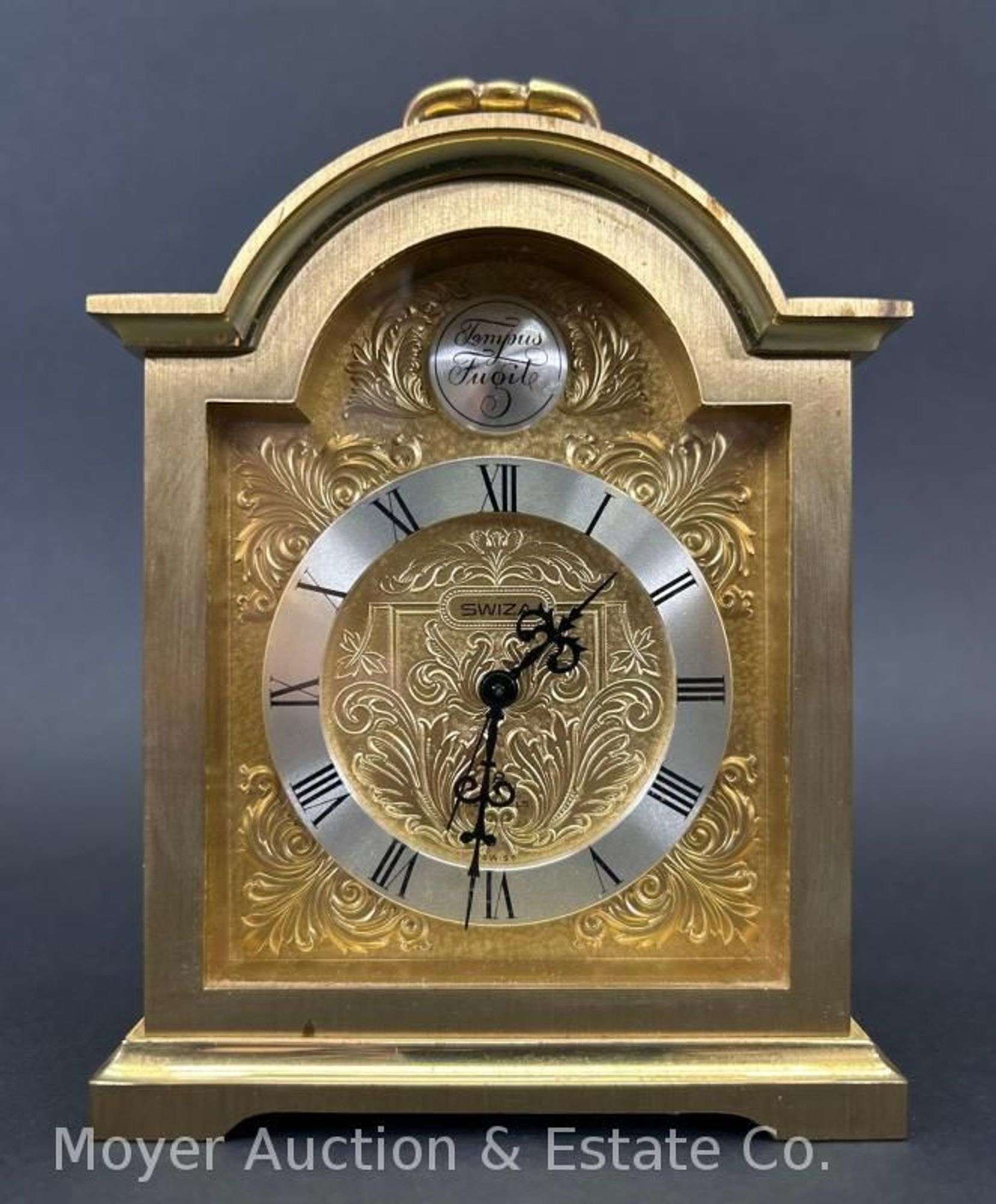 Swiza Brass Swiss-made Alarm Clock, heavy, 6