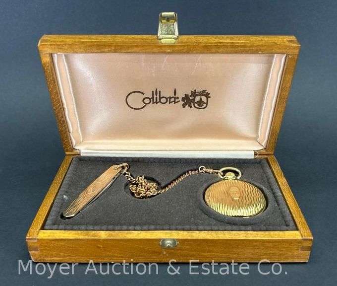 Colibri Pocket Watch with Chain, in Original Wood Box image