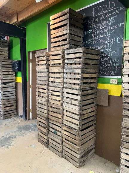 Group of 30 Wooden Apple Crates (C) image