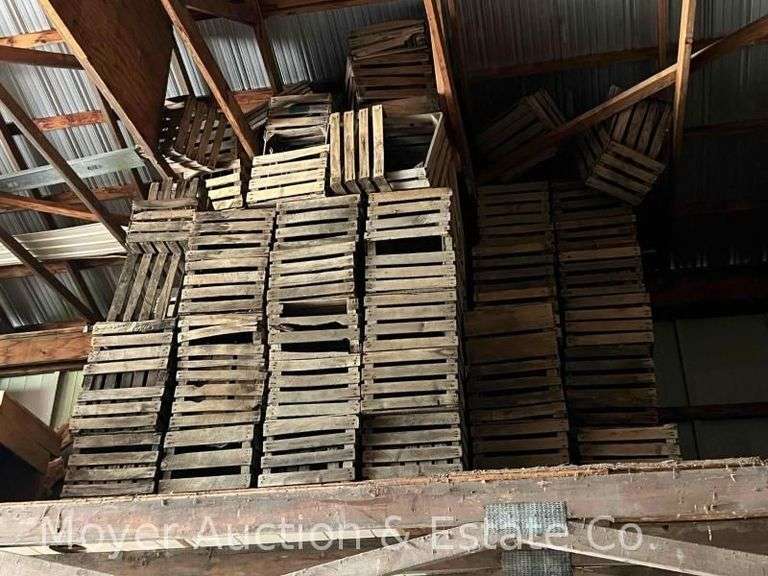 Approx. 200 Wood Apple Crates, Must Be Lowered Down From Barn Loft image