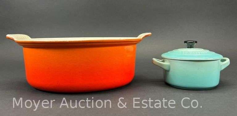 Le Creuset Enameled Cast Iron Baking Dish, No. 22, 10"w, with Small Ceramic Dutch Oven, 4"w image