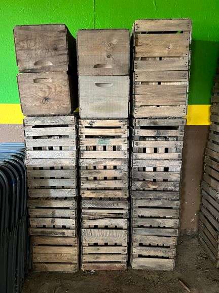 Group of 30 Wooden Apple Crates (H) image