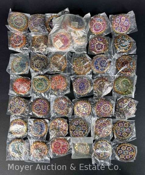 (50) Asst. Hand Made Medallions, Made in India, 2.25"w image